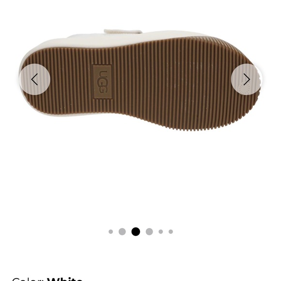 UGG EZ Duzzit White Platform Mary Jane Sneakers - Picture 3 of 9